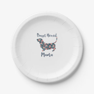 Funny Basset Hound Gifts Basset Hound Mom Shirt fo Paper Plate