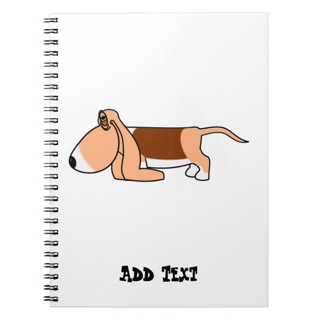 Funny Bassett hound car argon personalized Notebook (Front)