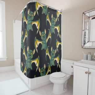 Funny Bat Shower Curtain