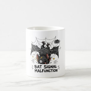 Funny Bat Signal Malfunction Halloween Coffee Mug
