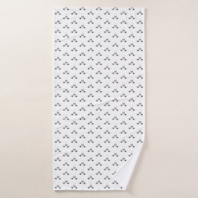 Funny Bath Towel with Curiosity Eyes - Smile (Bath Towel)