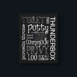 Funny Bathroom Canvas Art Print<br><div class="desc">Perfect for your bathroom!</div>