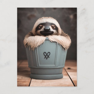 Funny Bathroom Decor Wall Art Sloth Postcard