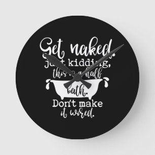 Funny Bathroom Design For Your Home Decoration Round Clock