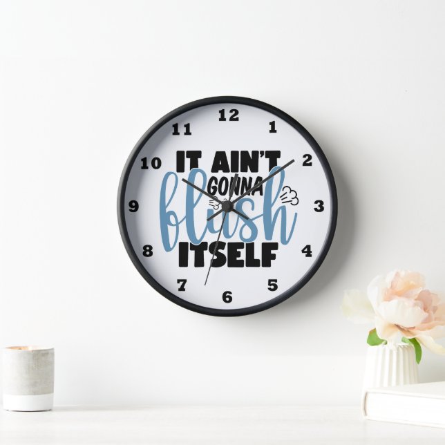 Funny bathroom flus word art clock (Home)