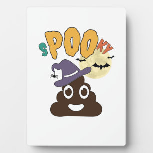 Funny Bathroom Humor Halloween Spooky Poo Design   Plaque