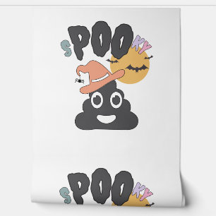 Funny Bathroom Humor Halloween Spooky Poo Design   Wallpaper
