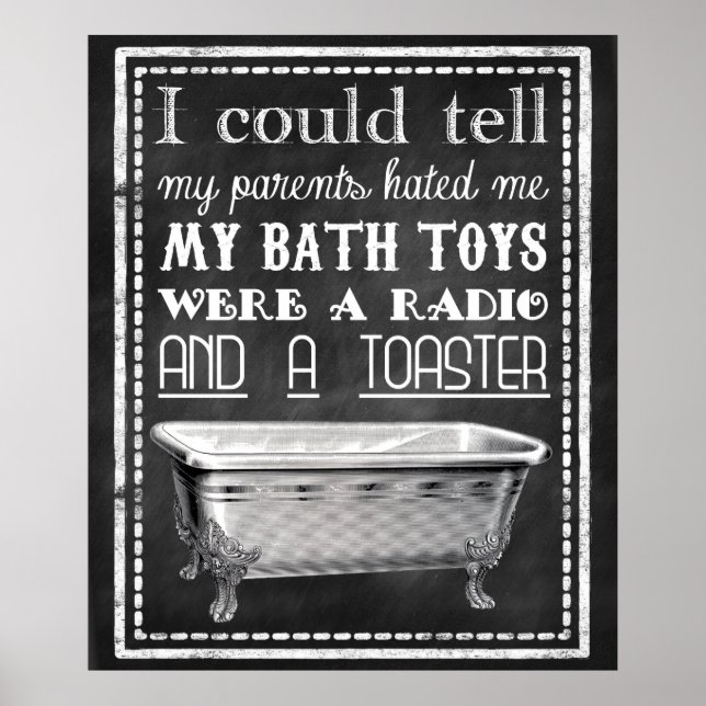 Funny Bathroom Poster (Front)