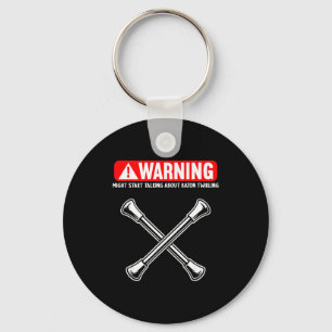 Funny Baton Twirling  Keychain