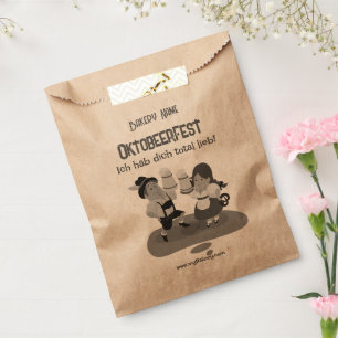 funny Bavarian Couple invite to Oktoberf Favour Fa Bag