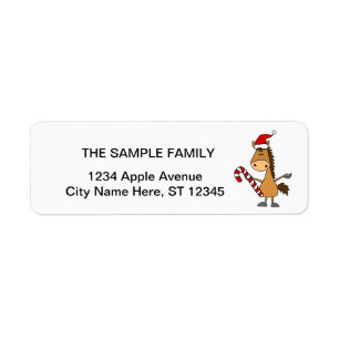 Funny Bay Horse à Santa Hat Noël