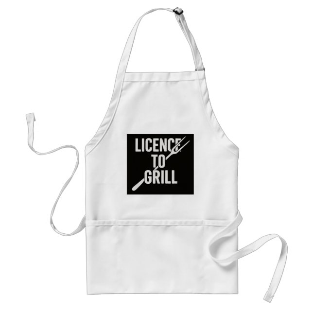 Funny BBQ Apron – Licence to Grill  (Front)