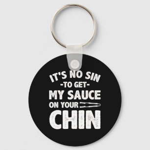 Funny Bbq Art For Men Women Grilling Meat Smoking Keychain