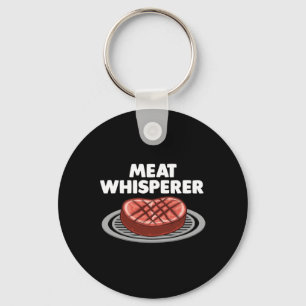 Funny Bbq Art For Men Women Grilling Meat Smoking  Keychain