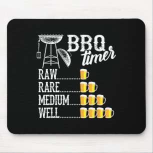 Funny Bbq Art For Men Women Grilling Meat Smoking  Mouse Pad