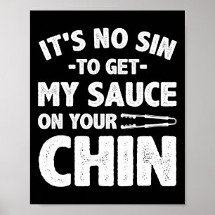 Funny Bbq Art For Men Women Grilling Meat Smoking Poster
