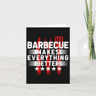 Funny Bbq Barbecue Grill Grilling Joke Smoking Mea Card