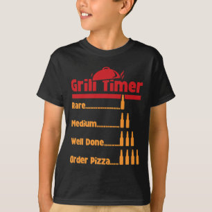 Funny Bbq Beer Bottles Grill Timer For Ckyard Rbec T-Shirt