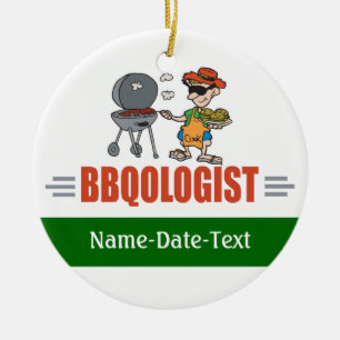 Funny BBQ Ceramic Ornament