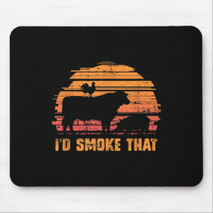 Funny Bbq Chef Id Smoked That Barbecue  Mouse Pad