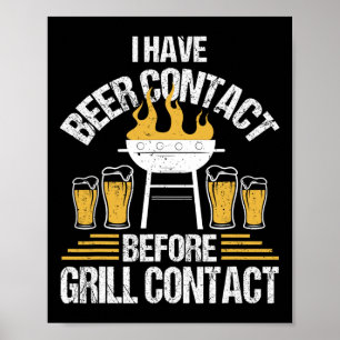 Funny Bbq Chef Rbercue Grilling  Poster
