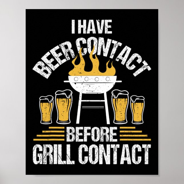 Funny Bbq Chef Rbercue Grilling  Poster (Front)