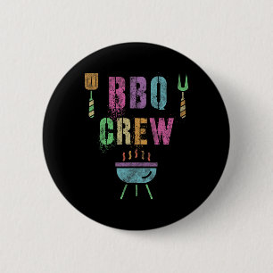 Funny Bbq Crew Grill Chef Cook Squad Cooking Summe 2 Inch Round Button