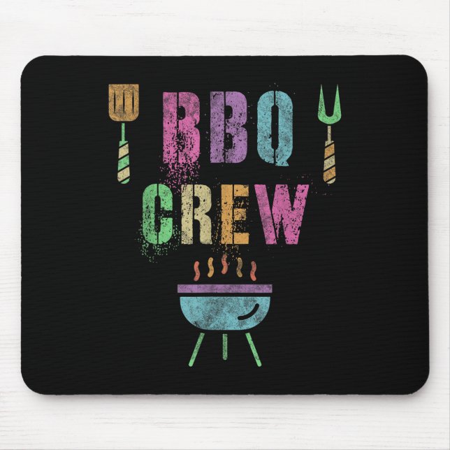 Funny Bbq Crew Grill Chef Cook Squad Cooking Summe Mouse Pad (Front)