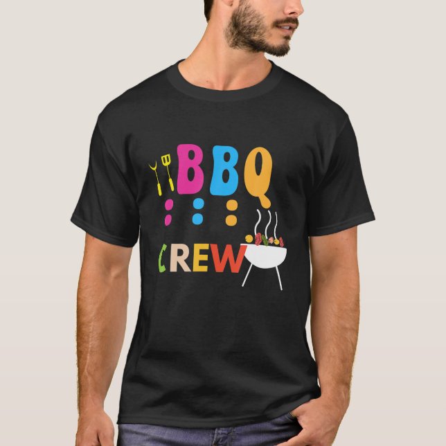 Funny BBQ Crew Grill Summer, Chef Cook Squad, Kitc T-Shirt (Front)