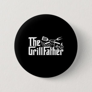 Funny Bbq Dad Retro Grill Father Mens Father's Day 2 Inch Round Button