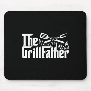 Funny Bbq Dad Retro Grill Father Mens Fathers Day  Mouse Pad