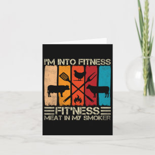 Funny Bbq Fitness Meat Smoker And Bbq Lovers Card