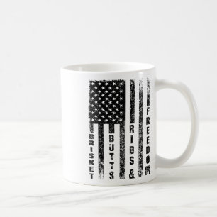 Funny Bbq Funny Brisket Butts Ribs And Freedom Bbq Coffee Mug