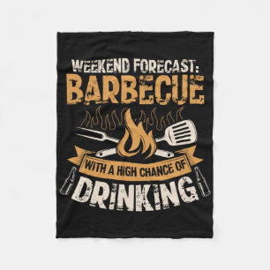 Funny Bbq Grill Chef Grilling Master Rbecue Lover Fleece Blanket
