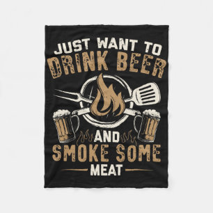 Funny Bbq Grill Chef Grilling Master Rbecue Lover  Fleece Blanket