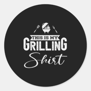 Funny Bbq Grill Party - This Is My Grilling Classic Round Sticker