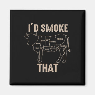 Funny Bbq Grilling Quote Cow Magnet