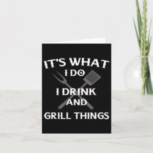 Funny Bbq Grilling Quote Fathers Day  Card