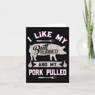 Funny Bbq Grilling Quote Pig Pulled Pork Card