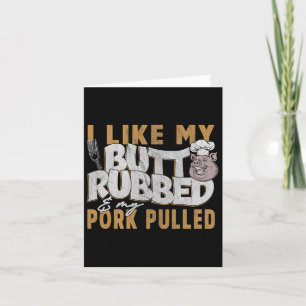 Funny Bbq Grilling Quote Pig Pulled Pork Men Women Card