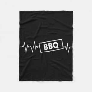 Funny Bbq Heartbeat Apparel Smoking Meat Lover Fleece Blanket