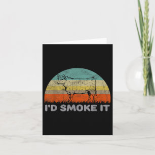 Funny Bbq Id Smoke It Vintage Style  Card