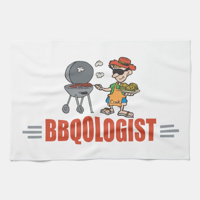 Funny BBQ Kitchen Towel (Horizontal)