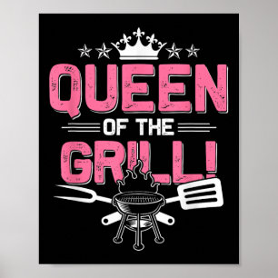Funny Bbq Lover Grill Graphic For Women Girls Kids Poster