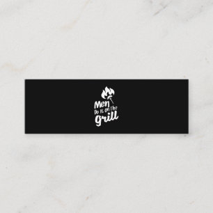 Funny BBQ Men Do It On The Grill Smoker Mini Business Card