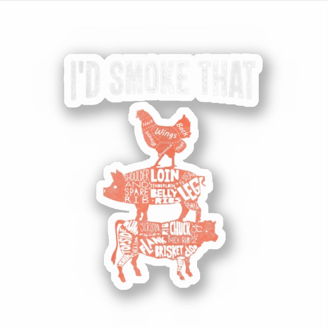 Funny Bbq Party Smoker Chef Costume I'd Smoke That (Front)