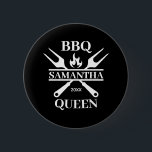 Funny BBQ Personalized Barbecue Queen Apron Cuttin 2 Inch Round Button<br><div class="desc">Funny BBQ Grill Master Personalized Barbecue Best</div>