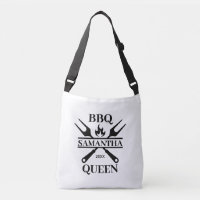 Funny BBQ Personalized Barbecue Queen Tote Bag