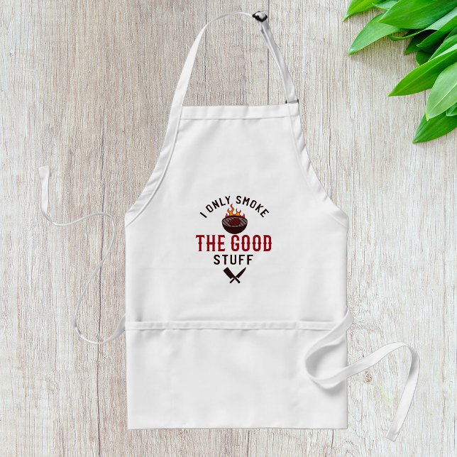 Funny BBQ Quote I Only Smoke The Good Stuff Standard Apron (Creator Uploaded)
