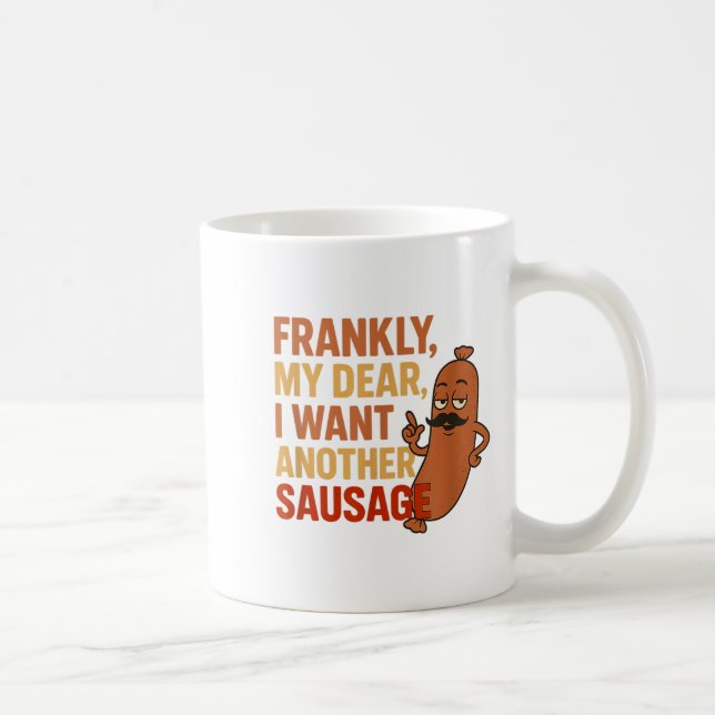 Funny Bbq Sausage Quote For Cookout Grill Dad Uncl Coffee Mug (Right)
